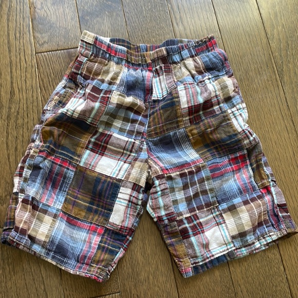 Mulberry Bottoms Mulberry Bush Plaid Brown Size 6 Boys Shorts